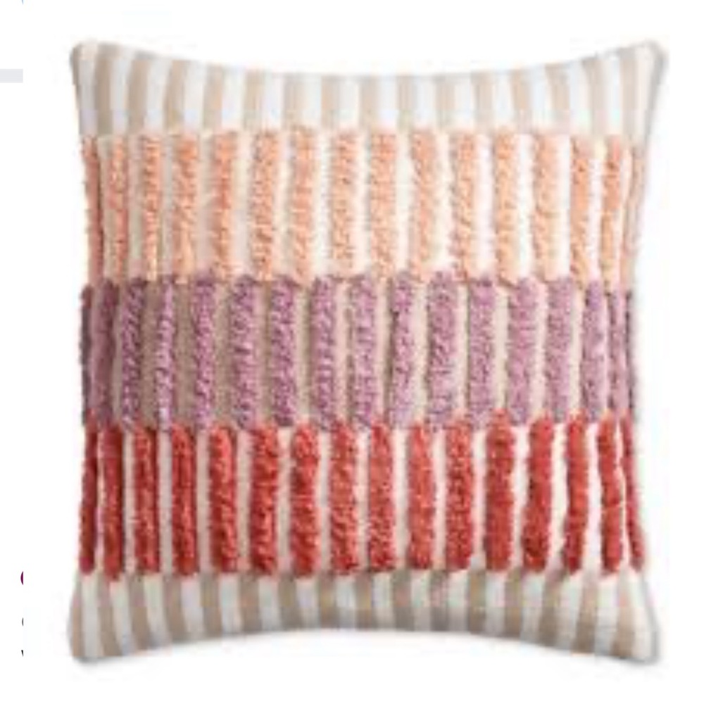 Woven Stripe Decorative Pillow in Earth Tones